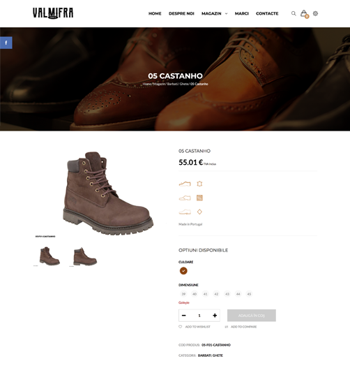 Valmifra webdesign boutique en ligne produit