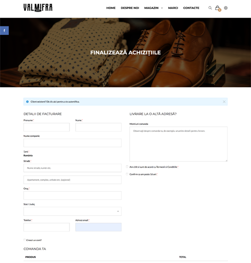 Valmifra webdesign boutique en ligne Checkout