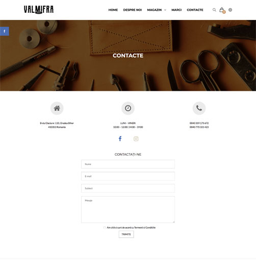 Contact page